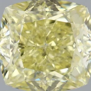 1.63 Carat Cushion Brilliant Fancy Yellow VS1 Natural Diamond