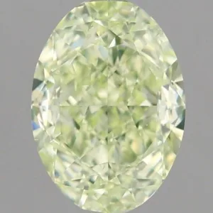1.63 Carat Oval Fancy Green VS2 Natural Diamond