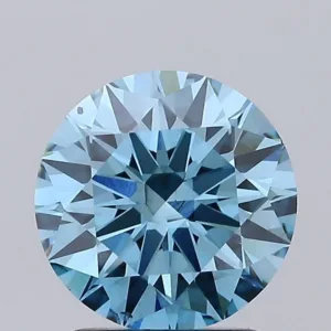 1.68 Carat Round Fancy Vivid Blue SI1 Lab Diamond