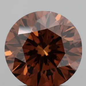 1.75 Carat Round Fancy Vivid Orange VS1 Lab Diamond