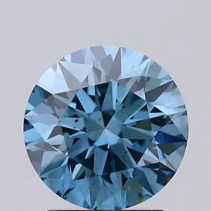 1.76 Carat Round Fancy Vivid Blue VS2 Lab Diamond