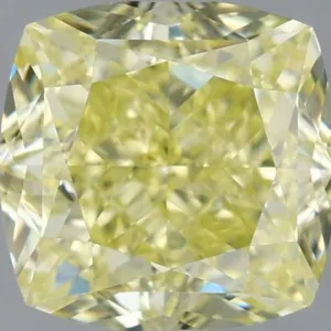 1.82 Carat Cushion Brilliant Fancy Yellow VS1 Natural Diamond