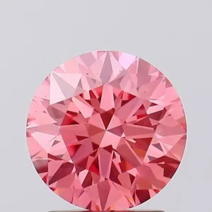 1.92 Carat Round Fancy Vivid Pink VS1 Lab Diamond