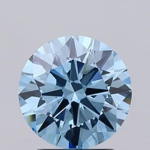 1.97 Carat Round Fancy Vivid Blue VS2 Lab Diamond