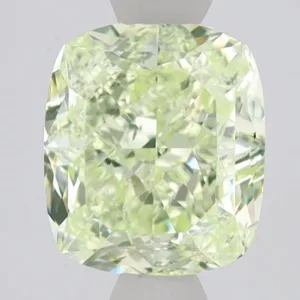 2 Carat Cushion Brilliant Fancy Light Green SI2 Natural Diamond