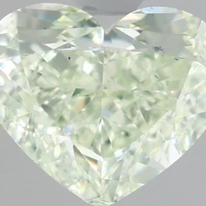 2 Carat Heart Light Yellow Green SI1 Natural Diamond