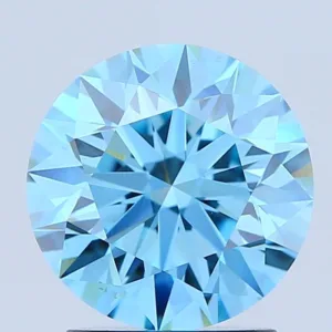 2 Carat Round Fancy Vivid Blue VS1 Lab Diamond
