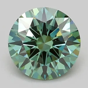 2 Carat Round Fancy Vivid Green VS1 Lab Diamond