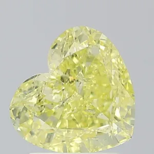 2.01 Carat Heart Fancy Intense Yellow I1 Natural Diamond
