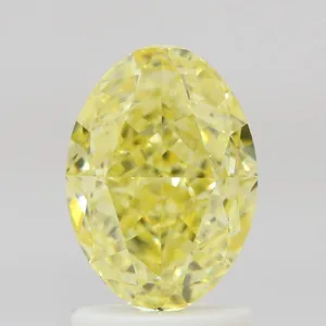 2.01 Carat Oval Fancy Intense Yellow VS2 Natural Diamond