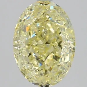 2.01 Carat Oval Fancy Light Yellow VS1 Natural Diamond