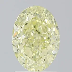 2.01 Carat Oval Fancy Yellow SI2 Natural Diamond