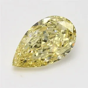 2.01 Carat Pear Fancy Intense Yellow SI1 Natural Diamond