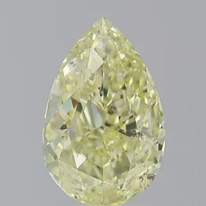 2.01 Carat Pear Fancy Light Yellow SI2 Natural Diamond