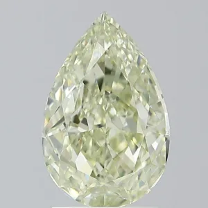 2.01 Carat Pear Fancy Light Yellow VS2 Natural Diamond