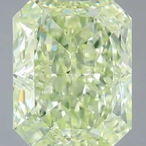 2.01 Carat Radiant Fancy Light Green VS1 Natural Diamond