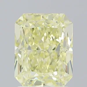 2.01 Carat Radiant Fancy Light Yellow VS1 Natural Diamond