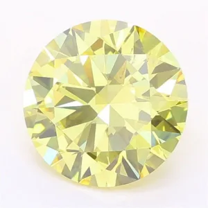 2.01 Carat Round Fancy Intense Yellow VS2 Lab Diamond