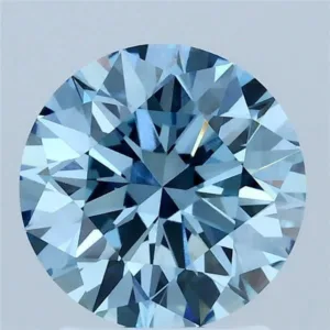 2.01 Carat Round Fancy Vivid Blue VVS2 Lab Diamond