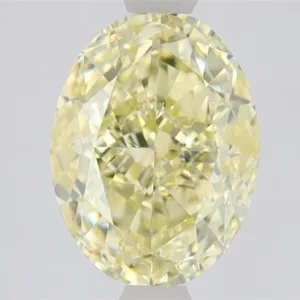 2.02 Carat Oval Fancy Yellow VS2 Natural Diamond