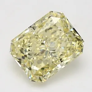 2.02 Carat Radiant Fancy Light Yellow SI1 Natural Diamond