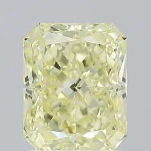 2.02 Carat Radiant Fancy Light Yellow VS1 Natural Diamond