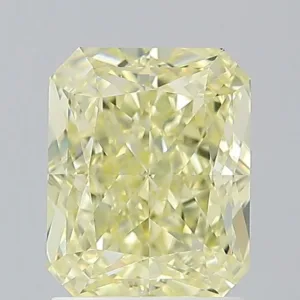 2.02 Carat Radiant Fancy Light Yellow VS1 Natural Diamond