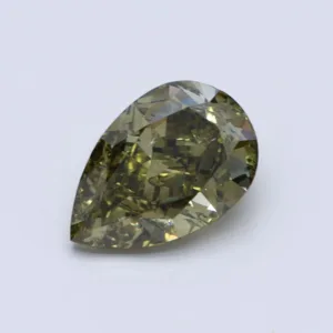 2.03 Carat Pear Fancy Deep Yellow SI1 Natural Diamond