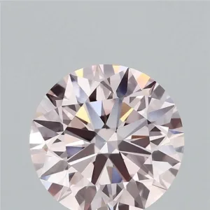 2.03 Carat Round Fancy Light Pink VVS2 Lab Diamond