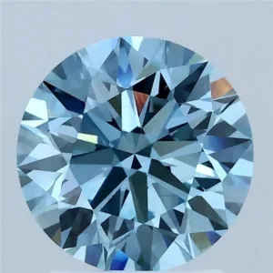 2.03 Carat Round Fancy Vivid Blue VS1 Lab Diamond