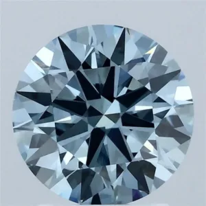 2.03 Carat Round Fancy Vivid Blue VVS2 Lab Diamond