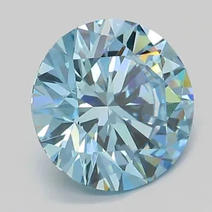 2.03 Carat Round Fancy Vivid Blue VVS2 Lab Diamond