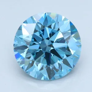 2.04 Carat Round Fancy Vivid Blue VS1 Lab Diamond