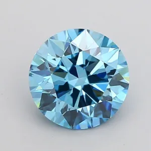2.04 Carat Round Fancy Vivid Blue VS1 Lab Diamond