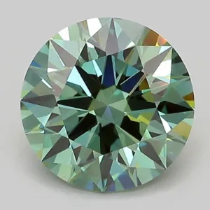 2.04 Carat Round Fancy Vivid Green VVS2 Lab Diamond