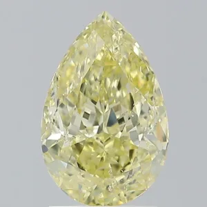 2.05 Carat Pear Fancy Yellow SI2 Natural Diamond