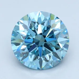 2.05 Carat Round Fancy Vivid Blue VS1 Lab Diamond