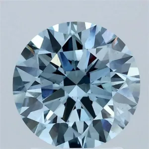 2.05 Carat Round Fancy Vivid Blue VS2 Lab Diamond