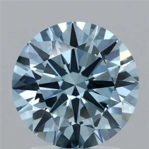 2.06 Carat Round Fancy Vivid Blue VVS2 Lab Diamond