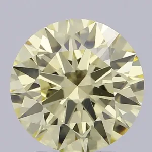 2.07 Carat Round Fancy Yellow VVS2 Lab Diamond