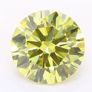 2.08 Carat Round Fancy Intense Yellow VS1 Lab Diamond
