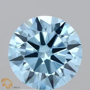 2.08 Carat Round Fancy Vivid Blue VS1 Lab Diamond