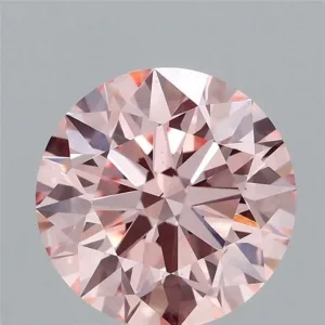 2.1 Carat Round Fancy Intense Pink VS1 Lab Diamond