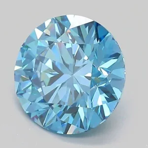 2.1 Carat Round Fancy Vivid Blue VS2 Lab Diamond