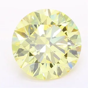 2.14 Carat Round Fancy Intense Yellow VS1 Lab Diamond