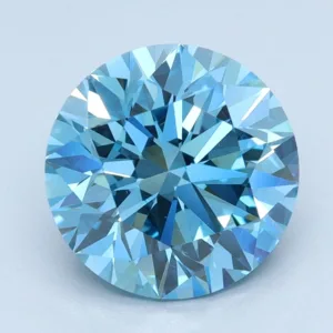 2.28 Carat Round Fancy Vivid Blue VS1 Lab Diamond