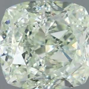 2.31 Carat Cushion Brilliant Fancy Light Green VS2 Natural Diamond