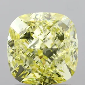 2.36 Carat Cushion Brilliant Fancy Yellow VS2 Natural Diamond