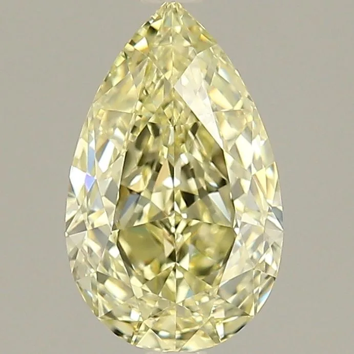 2.39 Carat Pear Fancy Light Yellow VVS1 Natural Diamond 1 2.39 Carat Pear Fancy Light Yellow VVS1 Natural Diamond