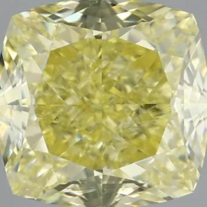 2.46 Carat Cushion Brilliant Fancy Yellow VS2 Natural Diamond